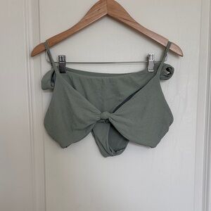 Sage Green Women's Tie-Front Bikini Top and Bikini Bottoms Dippin Daisys